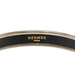 エルメス エマイユPM カレーシュ バングル シルバー オレンジ メタル エナメル レディース HERMES 中古