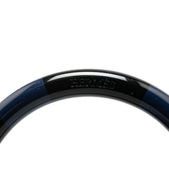 エルメス ジャンピング ロカバール ブレスレット バングル ネイビー ブラック ラッカーウッド レディース HERMES 【中古】