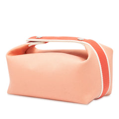 エルメス ブリッド ア ブラッグ PM ハンドバッグ ポーチ グアバ ピンク シルバー金具 キャンバス レディース HERMES 【中古】