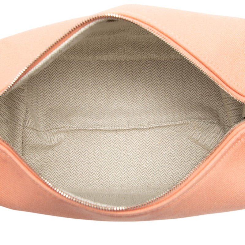 エルメス ブリッド ア ブラッグ PM ハンドバッグ ポーチ グアバ ピンク シルバー金具 キャンバス レディース HERMES 【中古】