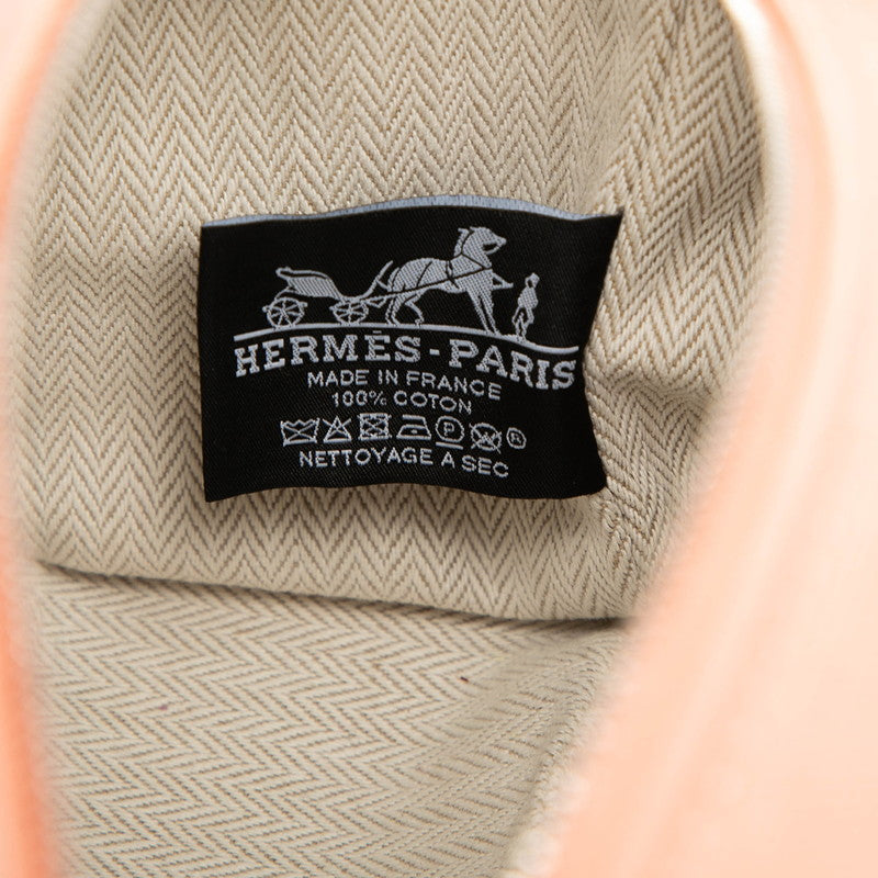エルメス ブリッド ア ブラッグ PM ハンドバッグ ポーチ グアバ ピンク シルバー金具 キャンバス レディース HERMES 【中古】