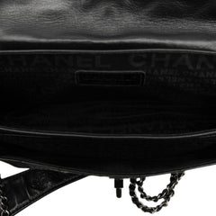 シャネル ココマーク 2.55 マトラッセ チェーンショルダーバッグ ブラック ラムスキン レディース CHANEL 【中古】