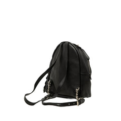 フェンディ バイザウェイ フラワー ビジュー リュック バックパック 8BZ038 ブラック レザー レディース FENDI 【中古】