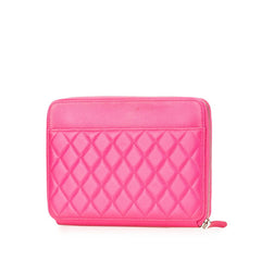 シャネル マトラッセ ココマーク クラッチバッグ ウォレットバッグ ピンク キャビアスキン レディース CHANEL 【中古】