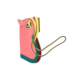 エルメス カマイユ 馬 キーホルダー バッグチャーム ローズアザレ マラカイト ライム ヴォーエプソン レディース HERMES 【中古】