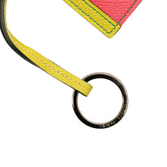 エルメス カマイユ 馬 キーホルダー バッグチャーム ローズアザレ マラカイト ライム ヴォーエプソン レディース HERMES 【中古】