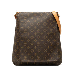 ルイ ヴィトン モノグラム ミュゼット 斜め掛け ショルダーバッグ M51256 ブラウン PVC レザー レディース LOUIS VUITTON 【中古】
