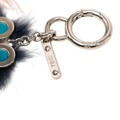 フェンディ モンスター ウィッチーズ キーホルダー チャーム バッグチャーム ピンク ブルー ファー レディース FENDI 【中古】