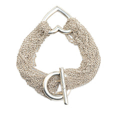 ティファニー オープンハート トグル チェーン ブレスレット シルバー SV925 シルバー レディース TIFFANY&Co. 【中古】