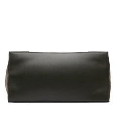 バレンシアガ ネイビーカバス M トートバッグ ハンドバッグ 363419 カーキグリーン ナイロン レザー レディース BALENCIAGA 中古
