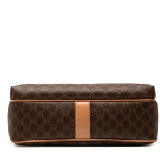 セリーヌ マカダム ショルダーバッグ ブラウン PVC レザー レディース CELINE 【中古】