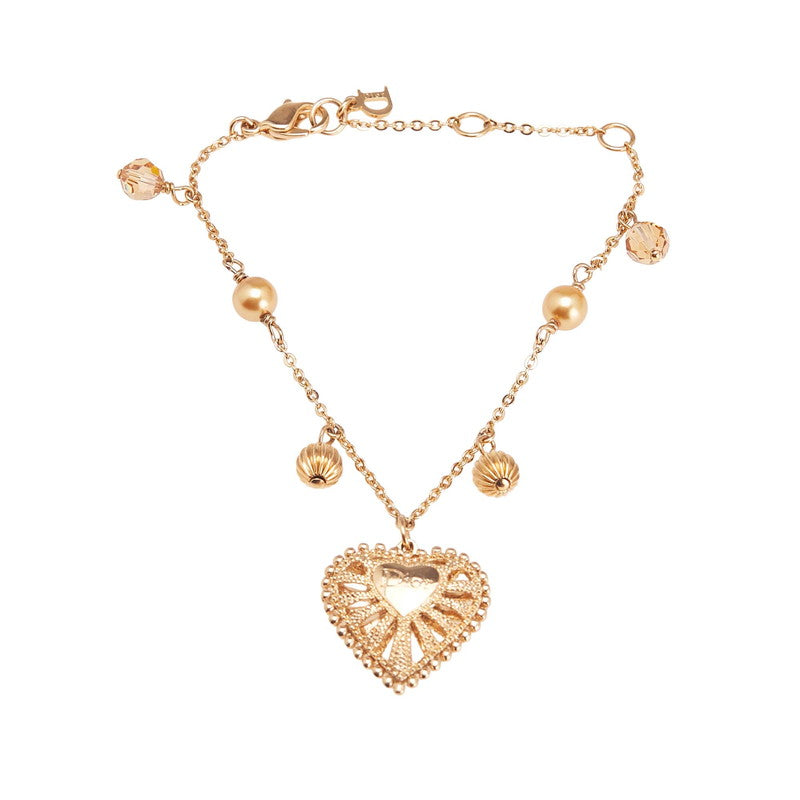 ディオール ハート モチーフ ブレスレット ゴールド メッキ レディース Dior 【中古】