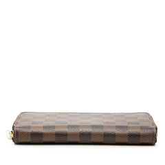 ルイ ヴィトン ダミエ ジッピーウォレット 長財布 N41661 ブラウン PVC レディース LOUIS VUITTON 【中古】