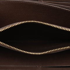 ルイ ヴィトン ダミエ ジッピーウォレット 長財布 N41661 ブラウン PVC レディース LOUIS VUITTON 【中古】