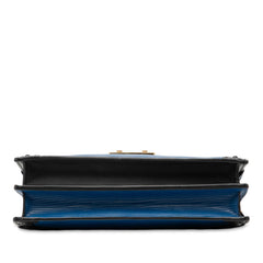 ルイ ヴィトン エピ トランククラッチ ショルダーバッグ M53898 ブルー ブラック レザー レディース LOUIS VUITTON 【中古】