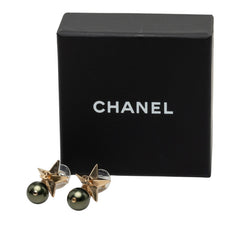 シャネル ココマーク スター モチーフ ピアス A17C ゴールド グリーン メッキ レディース CHANEL 中古