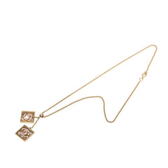 シャネル ココマーク No.5 プレート チェーン ネックレス ペンダント 02P ゴールド メッキ ラインストーン レディース CHANEL 中古