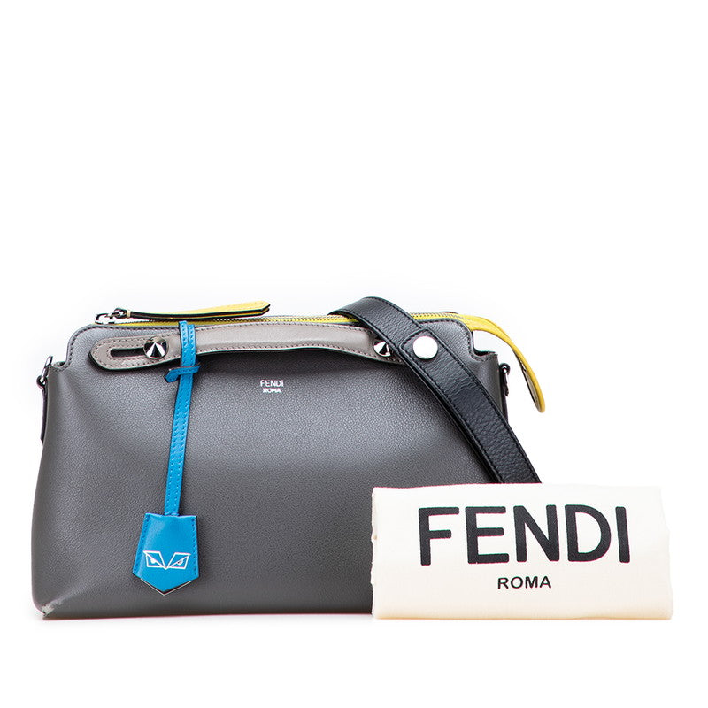 フェンディ バイザウェイ バイカラー ハンドバッグ ショルダーバッグ 2WAY 8BL124 グレー レザー レディース FENDI 【中古】