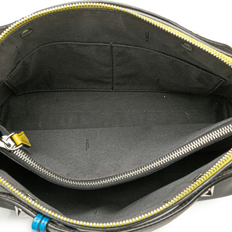 フェンディ バイザウェイ バイカラー ハンドバッグ ショルダーバッグ 2WAY 8BL124 グレー レザー レディース FENDI 【中古】