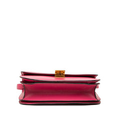 セリーヌ クラシックボックス ショルダーバッグ ピンク レザー レディース CELINE 中古