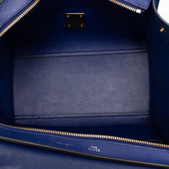 セリーヌ トラペーズ ハンドバッグ ショルダーバッグ 2WAY トリコロール ブルー スウェード レザー レディース CELINE 【中古】