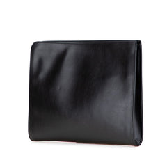 ディオール L字 クラッチバッグ ブラック レザー レディース Dior 【中古】