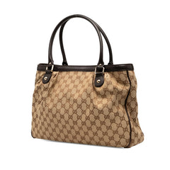 グッチ GGキャンバス スーキー トートバッグ ショルダーバッグ 296835 ベージュ ブラウン キャンバス レザー レディース GUCCI 【中古】