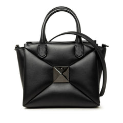ヴァレンティノ ワンスタッズ ハンドバッグ 2WAY ショルダーバッグ ブラック レザー レディース VALENTINO 中古