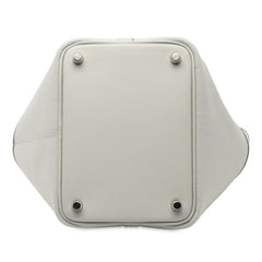 エルメス ピコタンロック カーゴPM ハンドバッグ ブルーグラシエ ヴォースイフト トワルゴエラン レディース HERMES 【中古】