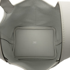 エルメス ピコタンロック カーゴPM ハンドバッグ ブルーグラシエ ヴォースイフト トワルゴエラン レディース HERMES 【中古】