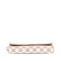 ルイ ヴィトン ダミエ アズール ポシェット フェリシー チェーン ショルダーバッグ ウォレットバッグ N63106 ホワイト PVC レザー レディース LOUIS VUITTON 【中古】