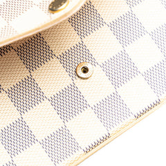 ルイ ヴィトン ダミエ アズール ポシェット フェリシー チェーン ショルダーバッグ ウォレットバッグ N63106 ホワイト PVC レザー レディース LOUIS VUITTON 【中古】