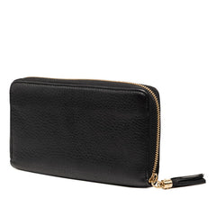 グッチ インターロッキングG ソーホー タッセル ラウンドファスナー 長財布 308280 ブラック レザー レディース GUCCI 【中古】