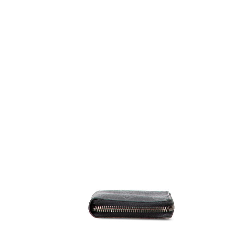 ルイ ヴィトン モノグラム エクリプス ジッピーウォレット ヴェルティカル ラウンドファスナー 長財布 M62295 ブラック PVC レザー メンズ LOUIS VUITTON 【中古】