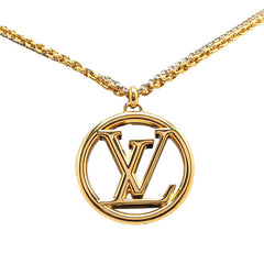 ルイ ヴィトン コリエ ルイーズ ネックレス M64281 ゴールド シルバー メッキ レディース LOUIS VUITTON 【中古】