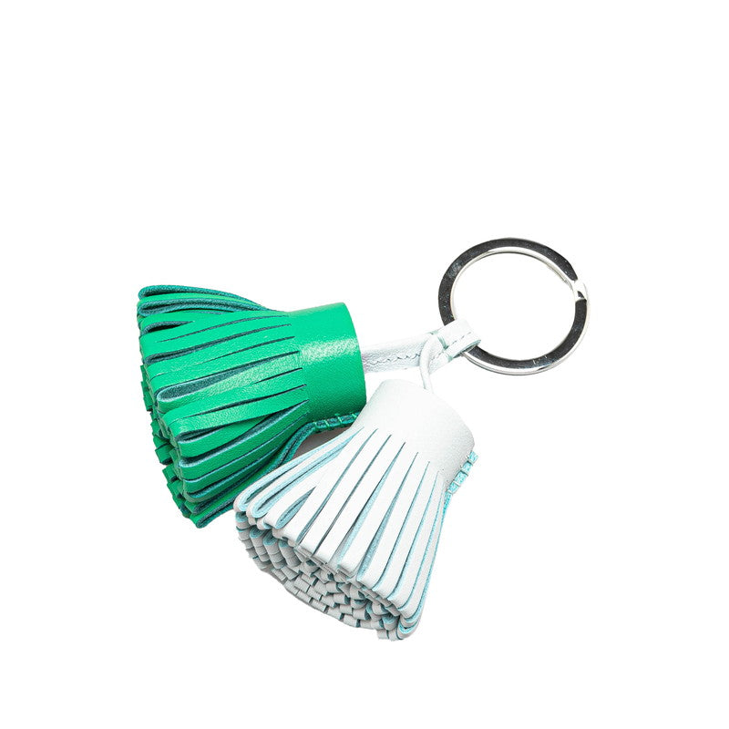 エルメス カルメン ウノドス チャーム キーホルダー ヴェールコミック グリーン ヴェールフィズ ライトブルー アニョーミロ レディース HERMES 【中古】