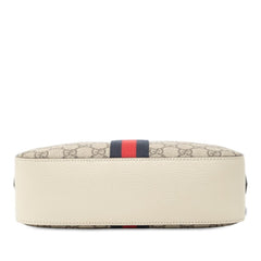 グッチ GGスプリーム オフィディア 斜め掛け ショルダーバッグ 681064 ベージュ ホワイト PVC レザー レディース GUCCI 中古