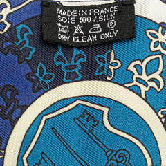 エルメス ツイリー Objets de Curiosite オブジェ ドゥ キュリオジテ スカーフ ブルー グレー マルチカラー シルク レディース HERMES 【中古】