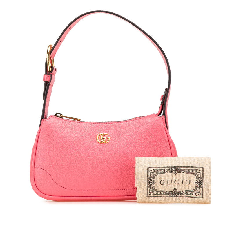 グッチ GGマーモント アフロディーテ ミニ ワンショルダーバッグ ハンドバッグ 739076 ピンク レザー レディース GUCCI 【中古】
