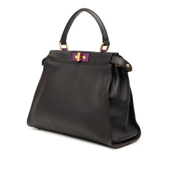 フェンディ ピーカブー レギュラー ハンドバッグ 8BN290 ブラウン レザー レディース FENDI 【中古】