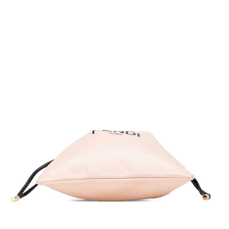 フェンディ スリムクラッチ ショルダーバッグ 8BT337 ピンク レザー レディース FENDI 【中古】