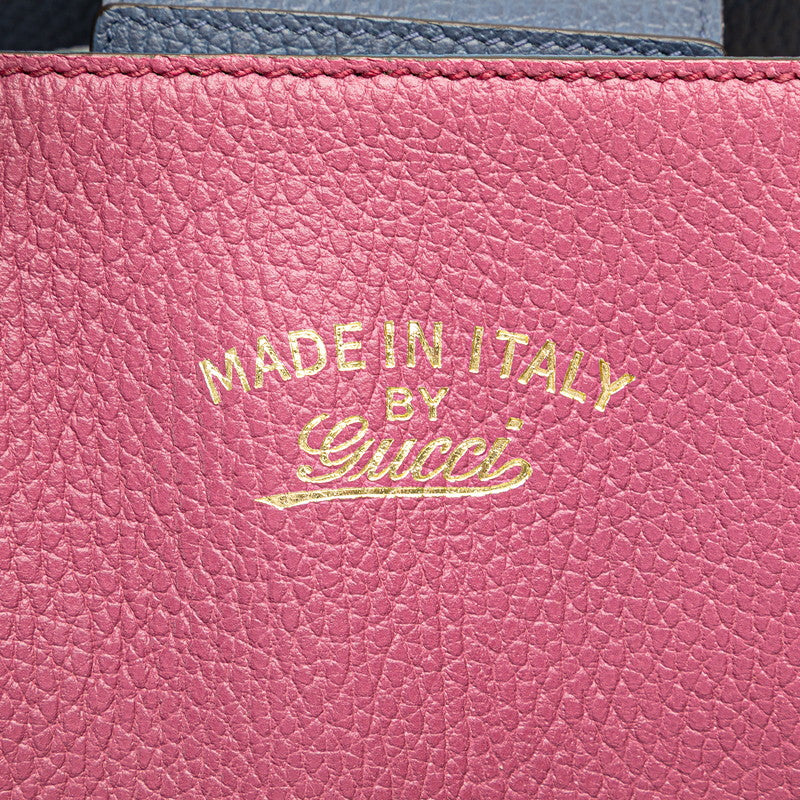 グッチ スウィング ショルダーバッグ トートバッグ 354408 パープル レザー レディース GUCCI 【中古】