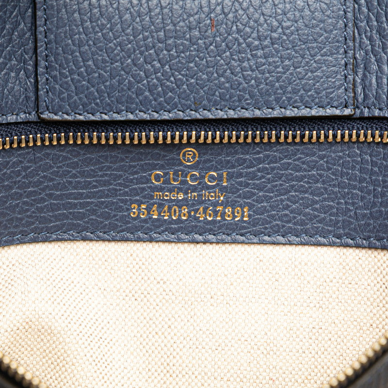 グッチ スウィング ショルダーバッグ トートバッグ 354408 パープル レザー レディース GUCCI 【中古】