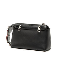 フェンディ バイザウェイ スモール ハンドバッグ ショルダーバッグ 2WAY 8BL135 ブラック レザー ビジュー レディース FENDI 【中古】