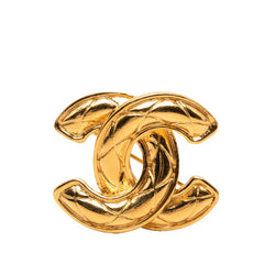 シャネル マトラッセ ココマーク ブローチ ゴールド メッキ レディース CHANEL 【中古】