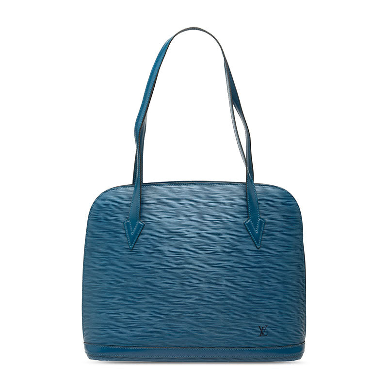 ルイ ヴィトン エピ リュサック ショルダーバッグ トートバッグ M52285 トレドブルー レザー レディース LOUIS VUITTON 【中古】