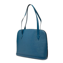 ルイ ヴィトン エピ リュサック ショルダーバッグ トートバッグ M52285 トレドブルー レザー レディース LOUIS VUITTON 【中古】