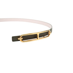 エルメス ルリ75 リバーシブル ベルト サイズ75 ピンク ダークグリーン レザー レディース HERMES 【中古】
