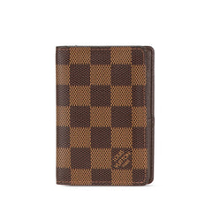 ルイ ヴィトン ダミエ オーガナイザー ドゥ ポッシュ カードケース N61721 ブラウン PVC レザー レディース LOUIS VUITTON 【中古】