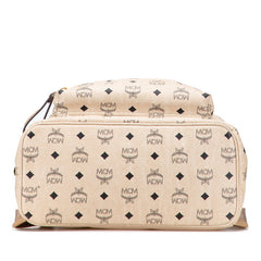 エム シー エム ヴィセトス モノグラム スタッズ リュック バックパック ベージュ レザー レディース MCM 【中古】